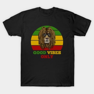 Rasta Lion, Good Vibes, African T-Shirt